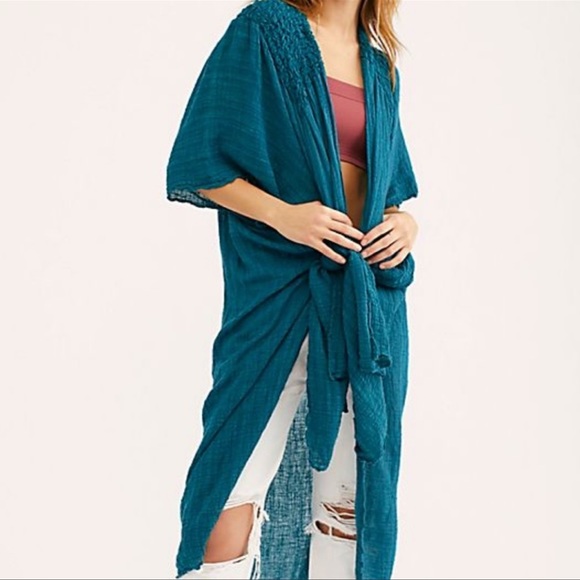 Free People Angelica Gauze Kimono Cover Up Size XS Small - Picture 7 of 7